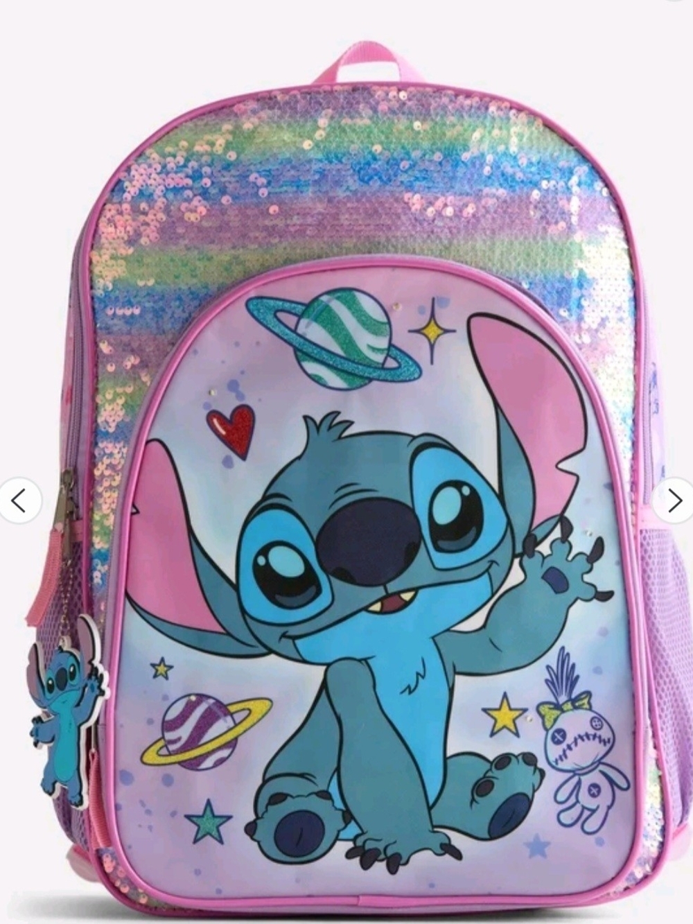 Disney Stitch Pink Sequin Kids Backpack